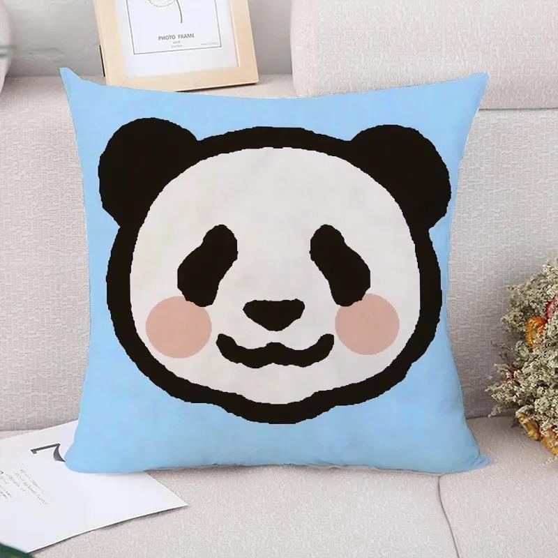 Cute Panda Decorative Pillowcase Living Room Office Home Pillowcase Car Ornaments