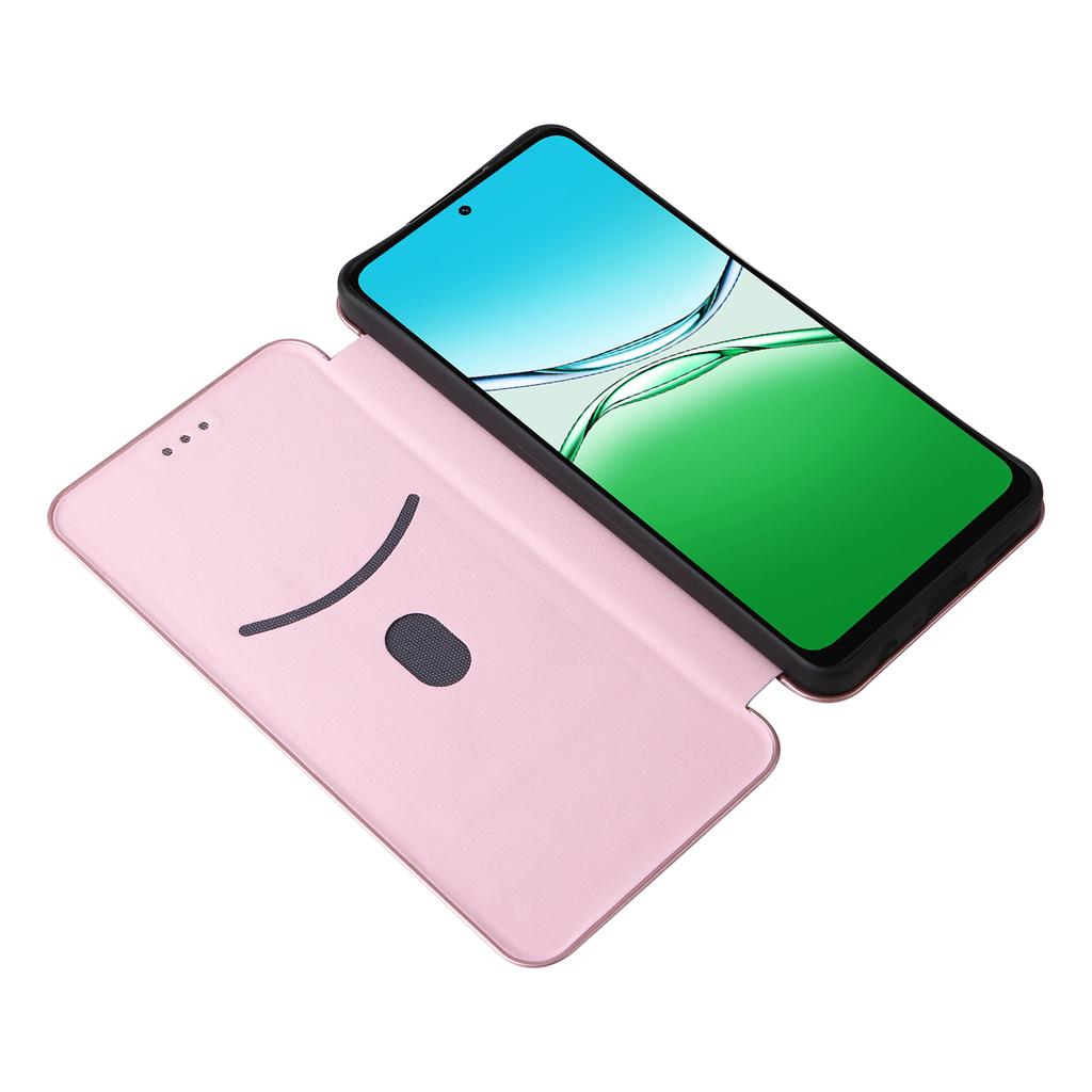 For Oppo A5x 5G/4G Case Carbon Fiber Texture Drop-Proof PU Leather Phone Cover