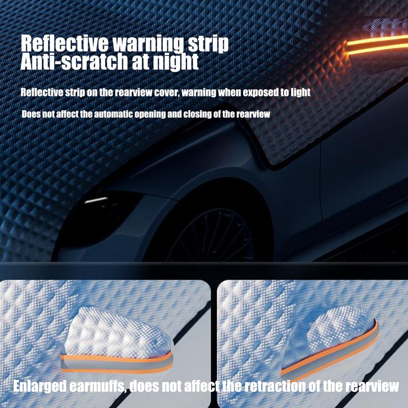 Windschutzscheiben-Sonnenschutz Verlängerter Frostschutz Auto-Fensterschutz Windschutzscheibenabdeckung Ganzjahresschutz Tragbares Auto-Tuch Fenster