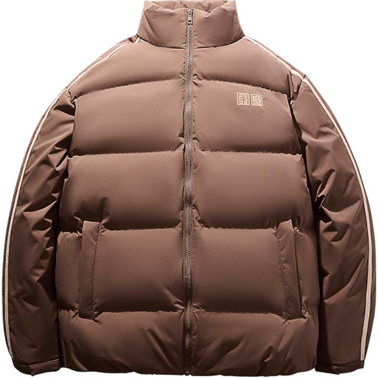 

Anta Quick Warm Down Jacket Water-Resistant Duck Down Padded Stand Collar Zipper Jacket Men Jackets Caramel 952448901-5 S