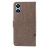For Sony Xperia 10 VI PU Leather Cases Flower Pattern Wallet Stand Phone Cover with Strap