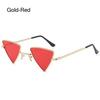 Small Triangular Frame Sunglasses Women Men Metal Frame Tinted Colorful Lens Sun Glasses Designer UV400 Shades Punk Eyewear