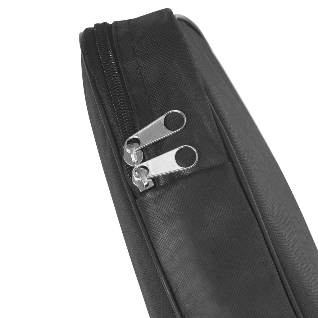 120 x 38 x 6 cm dicke schwarze Tasche für E-Bass aus Baumwoll-Canvas, wasserdicht, weiche Hülle mit doppeltem Schultergurt