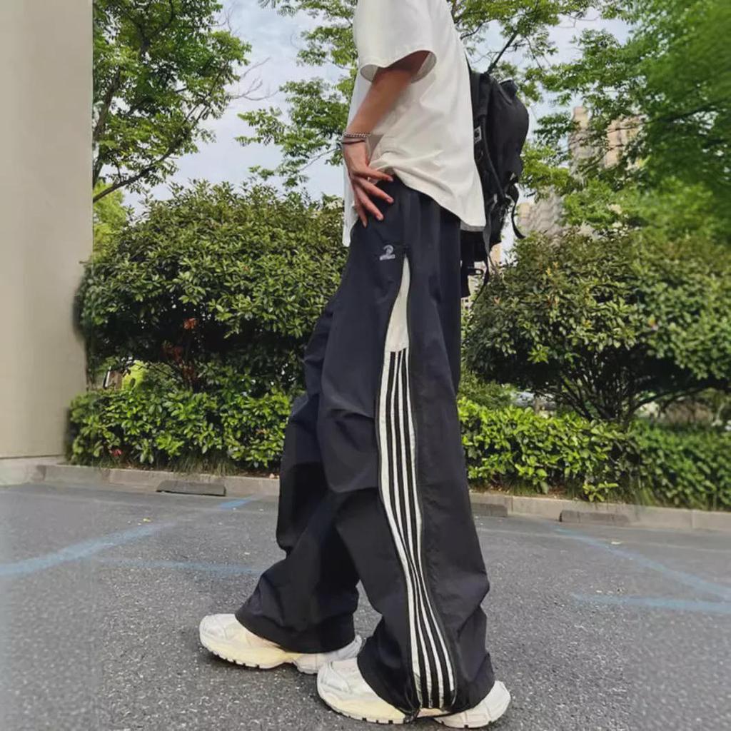 Amerikansk high street-mote: Herre 2024 Hurtigtørkende Løse Rette Hverdagslige Bukser