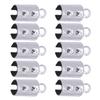 10pcs Round Edge Cord End Clip Stainless Steel Rope Clamps Jewelry Crafting Accessories Bracelet Necklace Connector