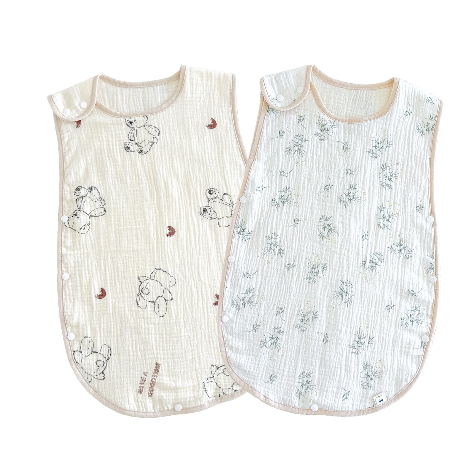 

for and for prevents colds while all year perfect for baby showers to 3 years to 3 years [Utsukusi] Sleeper, 4-ply gauze, spring, summer, autumn, бежевый