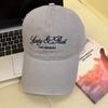 Fashion Hat Autumn and Winter Letter Embroidery Soft Top Baseball Hat Men's and Women's Korean Version Washed Cotton Soft Top Face Small Cap