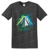 Ancient Mayan Pyramid T Shirt Neon Tropical Ruins Graphic Art Travel Tee Gift