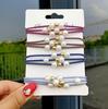 Pearl Hair Tie: Three-Layer Nine-Bead Headwear Accessory