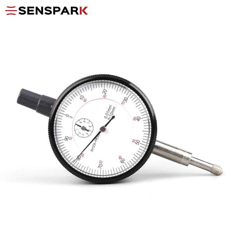 SENSPARK Mechanical Shockproof Dial Indicator Set Calibration Meter Head  High Precision 0.01mm Magnetic Meter Machine Fugong Dial Indicator [0-10mm]