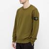 STONE ISLAND Garment Dyed Crew Sweatshirt 'Olive' Men's 741563051-V0058