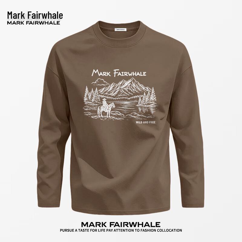 Mark Fairwhale 200g Heavyweight Breathable Cotton Long-Sleeve T-Shirt