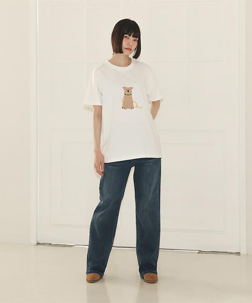 Artist Ttunu Kimming, Dog Leash Short-Sleeved T-Shirt