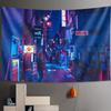 Tokyo Metropolitan Nightlife Tapestry, Japanese City Wall Hanging For Bedroom Home Decor Bohemian Hippie Printed Sheet