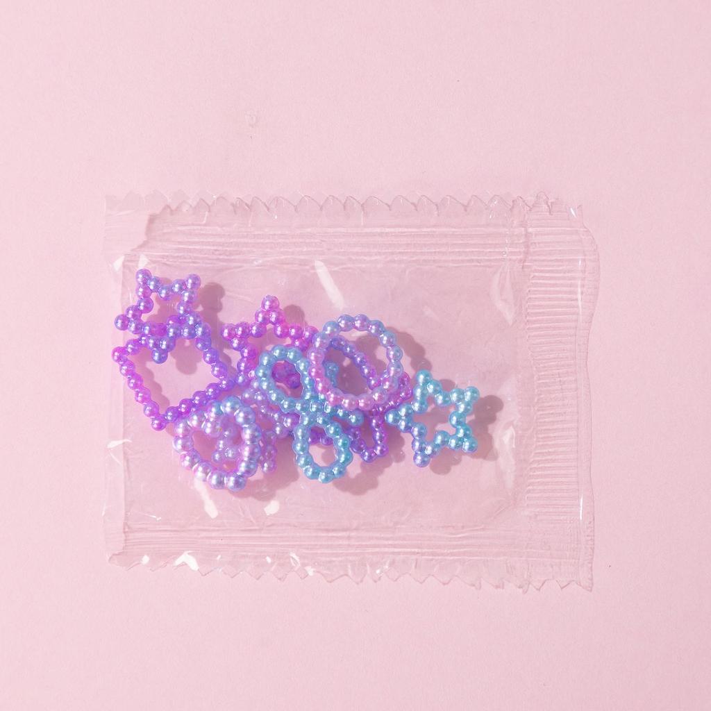 Polymer Clay Macaron Beads and Pearl Sugar Granules for DIY Slime, Epoxy, and Crafts