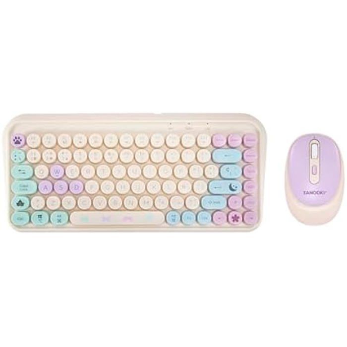 Ensemble Clavier Et Souris Sans Fil - TANOOKI - QWERTY - Bluetooth - 2,4 GHz - 85 Touches