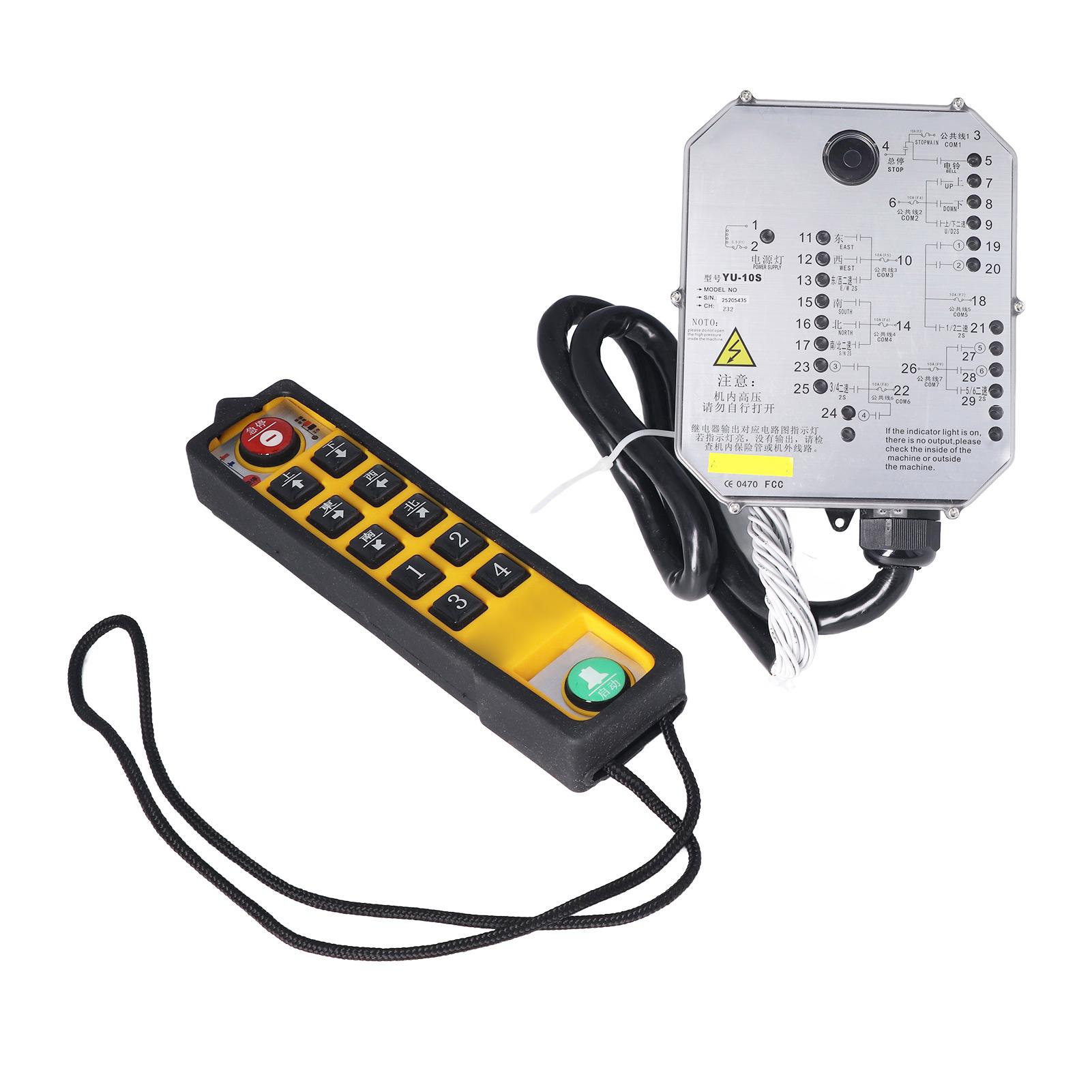 

Industrial Remote Control 12 Buttons LED Indicator Crane Controller Hoist Accessories 800MHz 24V