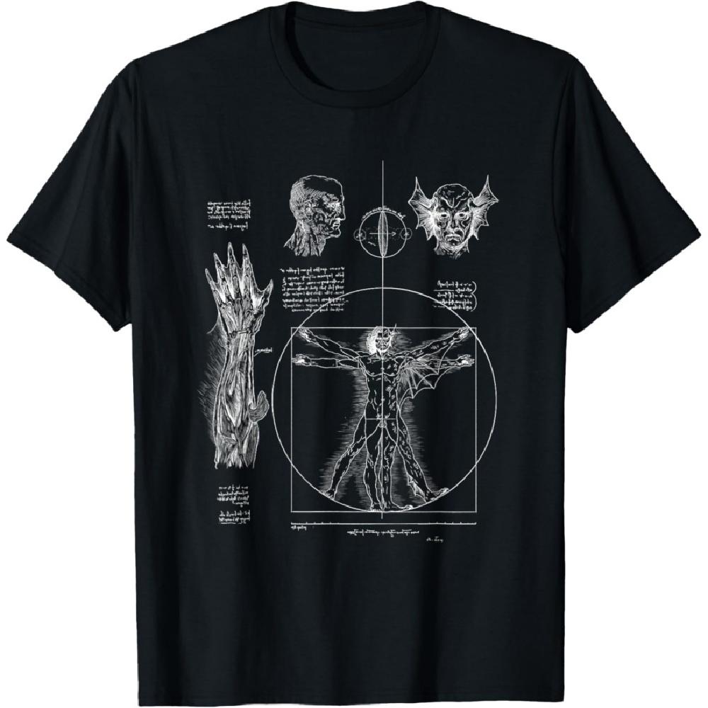 

Alien Vitruvian Man Leonardo da Vinci for UFO Fans T-Shirt S