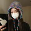 New Rainbow Striped Knitting Beanie Hat Women Girl Winter Warm Crochet Ear Protection Cap