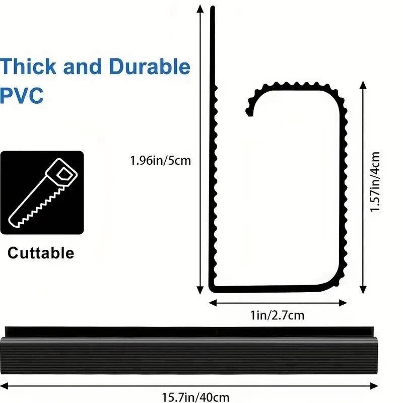 40Cm Pvc Desk Cable Tray Cable Management Under Desk Channel Cable Raceway Cord Hider No Drilling For Home Office Wire Organizer