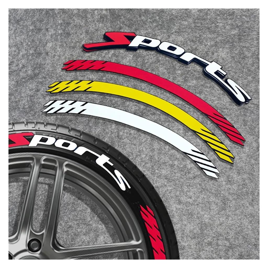 Car Bike Tire Decoration Sticker PVC 3D Sports Siamese Style
