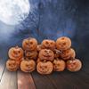 Mini Halloween Jack O'Lantern Resin Figurine Set - 20pcs with Spooky Faces for DIY Fairy Garden, Tabletop, Party Decor