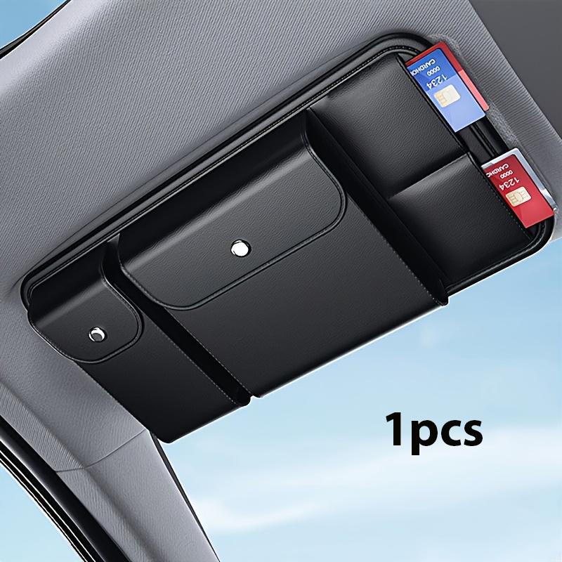 Car Sun Visor Storage Organizer Multi-Pocket Sun Visor Holder Glasses Document Storage Bag Universal Car Interior Accessory