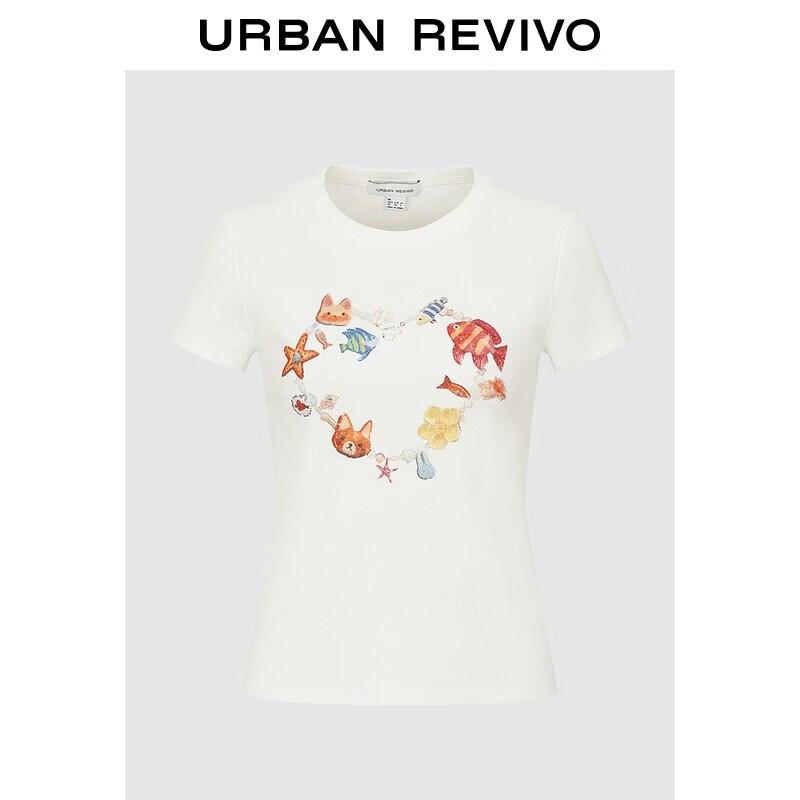 UR 2026 Summer Women s Casual Printed Short Sleeve T-Shirt M