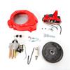 12V Electric Start Kit Flywheel Starter Motor Kit with Key Switch Box Charging Coil Fan Cover for GX160 5.5HP GX200 6.5HP Engine