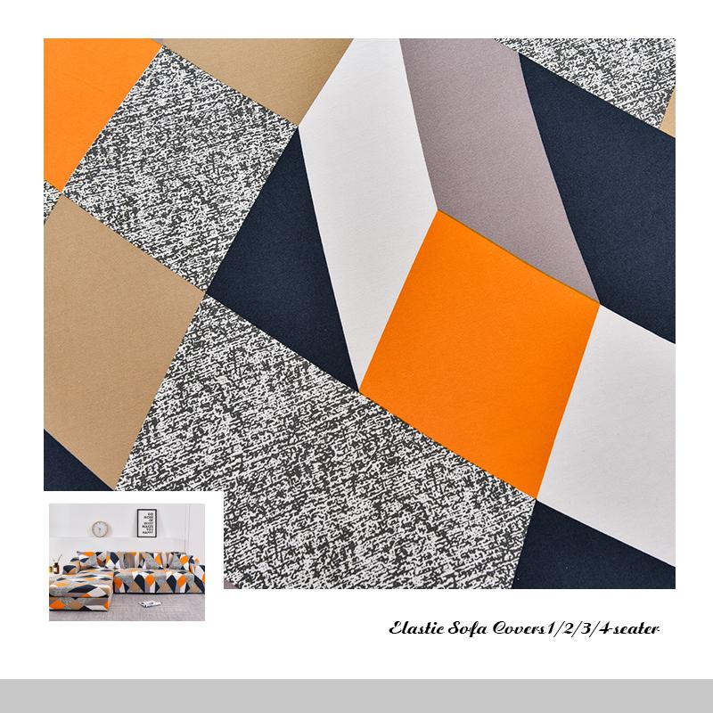 VIP LINK Sofa Cover Elastic Chaise Longue Sofa Cover for Living Room Stretch Covers for Corner Sofa L-shaped Need Buy 2pcs Cover