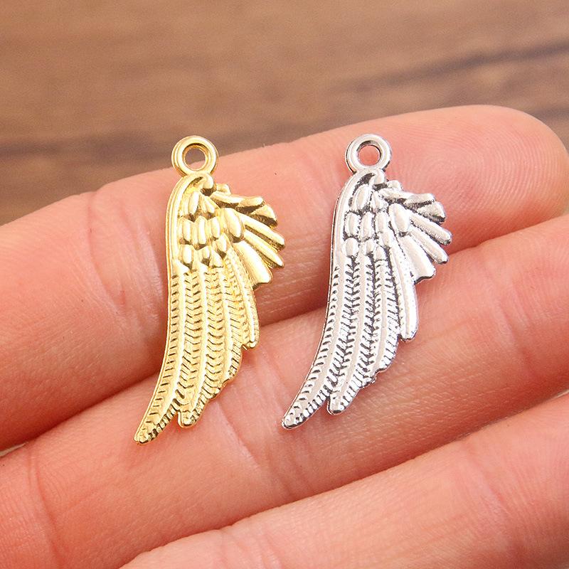 10Pcs 11*29mm DIY Accessories Wing Pendant