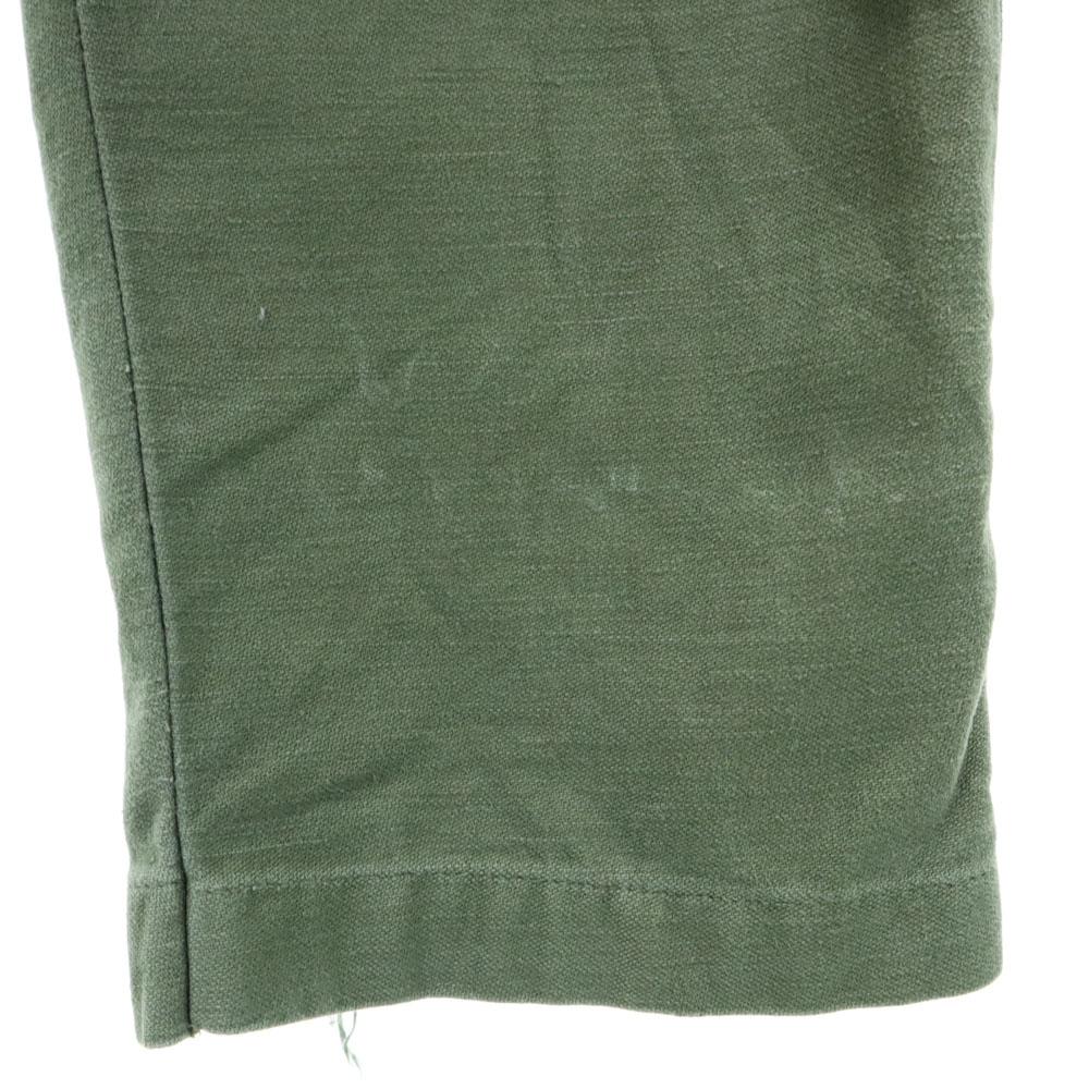 US ARMY 70s DSA Vintage Cotton Satin Baker Pants W28 khaki military Men's Used