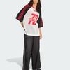 adidas Originals SS25 Sports Pullover Simple Short Sleeve Football Shirt Women Tops White Black Light-Crimson KD2269