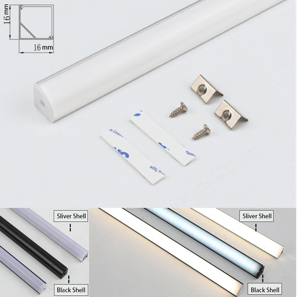 12V LED Schrankleuchte Aluminium 30cm 40cm 50cm LED Leiste Schranklicht Weiß Warm Neutral Küche Schlafzimmer Schrank Nachttisch Nachtlicht