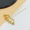 Beadable Alloy Arch Hair Pin Blanks Multiple Bead Mounts 3 Colors for DIY Hanfu Hair Accessories Making