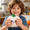 Soft TPR Stress Ball Halloween Pumpkin Squeeze Ball Golden Glitter Fidget Toy Medium Size for Kids Adults Slow Rising Decompression Toy Party Gift