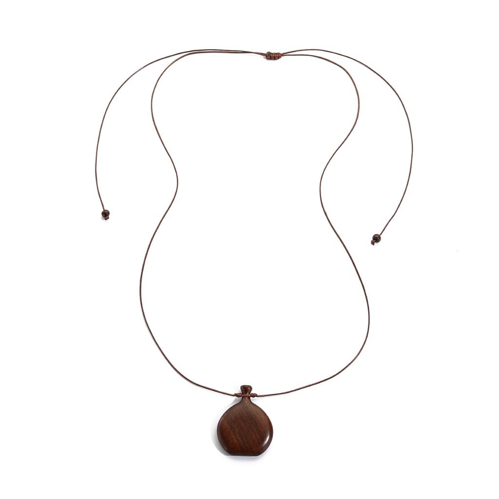 Necklace for Women Accessories Vintage Wooden Gourd Pendant Long New Chinese Necklace Female Simple Versatile Sweater Chain Elegant Necklace