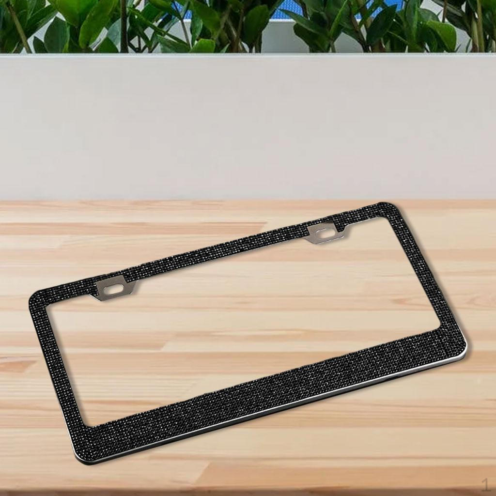 Bling Frames Multicolor Shining Plate Cover Fits Glitter Handmade Crystal Diamond for Women Girls Black