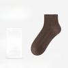 Female Autumn Pure Color Sweat Absorbing Breathable Deodorant Sports Short Tube Cotton Socks