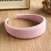 Embossed Diagonal Texture Headband Sweet Macaron Color Hair Hoop Wide Thick Spongy Hairband For Elegant Women Daily Styling