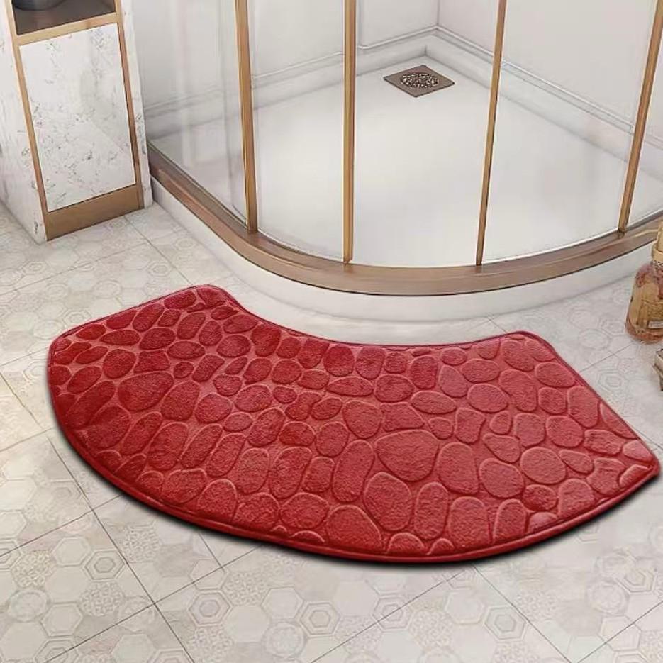 

Килимок для ванної кімнати з коралового флісу, Нековзкий, Легко чиститься 40*100 cm червоний