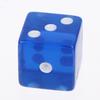 Acrylic Dice 10Pcs Transparent Color Square Corner White Dot Small Size Portable Dice for Travel Camping Outdoor Board Game Activities