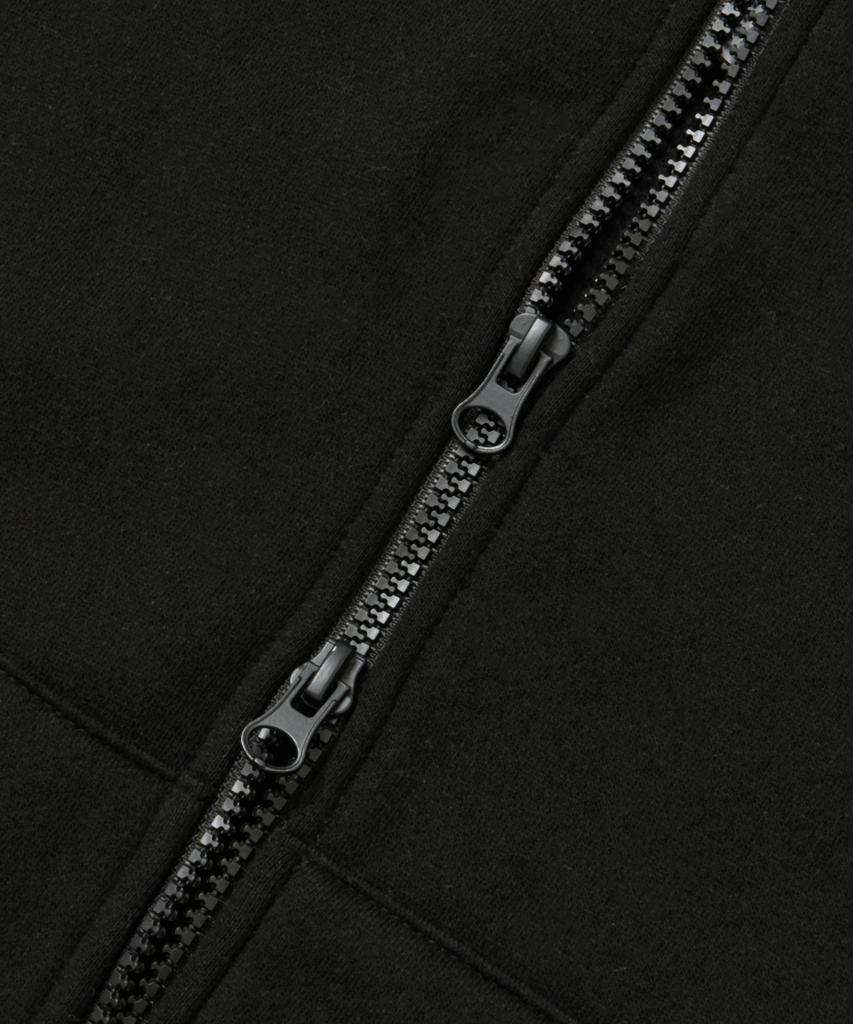 Brownbreath [25Winter] Tag Hood Zip Up - Black