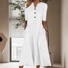 Popular Casual Dress V Neck Anti-pilling Dressing Up