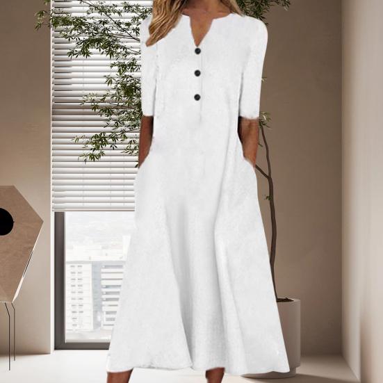 Popular Casual Dress V Neck Anti-pilling Dressing Up