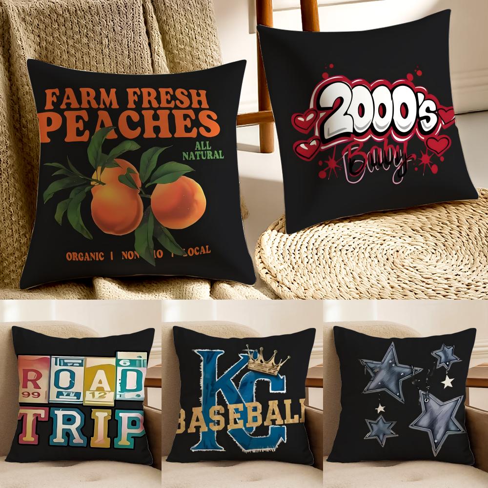 Trendy Style Classic Trendy Brand Printing Cushion Cover Pillowcase Antidustmite living Room Sofa Decor Cushion Room