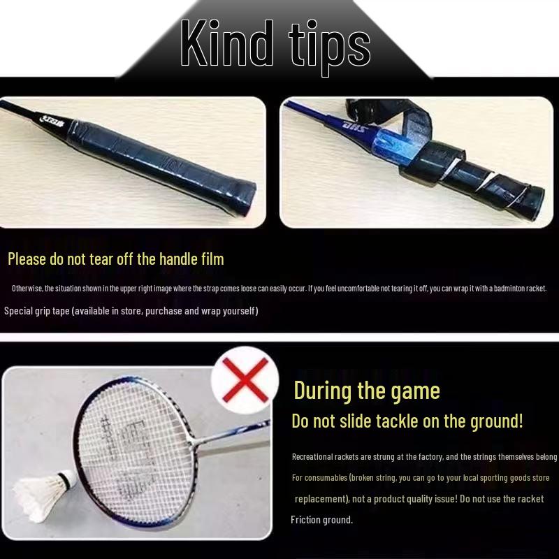 Ultra-Light Family Badminton Racket Set for Kids & Adults - Durable, High Elasticity Rackets with Ball Bag