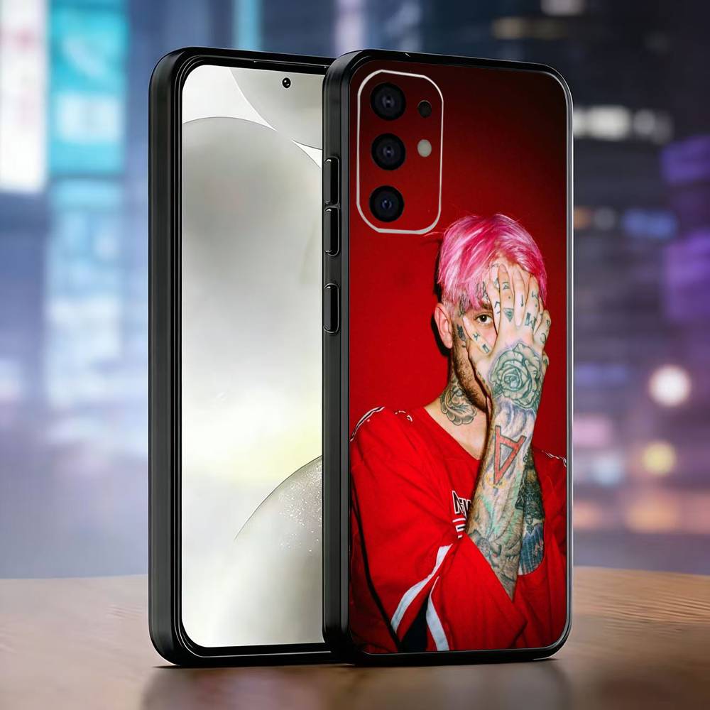 Lil Peep Hellboy Liebe Rapper Handyhülle Für Samsung S25,S24,S21,S22,S23,S30,Ultra,S20,Plus,Fe,Lite,Note,10,Schwarze Hülle