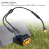 55cm XT60 to Double DC8020 Power Cable with 14AWG Coppered Cores for Battery Charging Cord Durability
