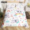 Cartoon Animal Duvet Cover Set Giraffe Elephant Sloth Tiger Zebra Monkey King Bedding Set Floral Lovely Animal Print Quilt Cover